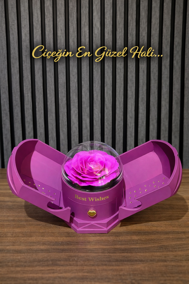 8 Gen Sürpriz Solmayan Şoklu Gül Yüzük Kolye Vs Koymak Için Çekmeceli