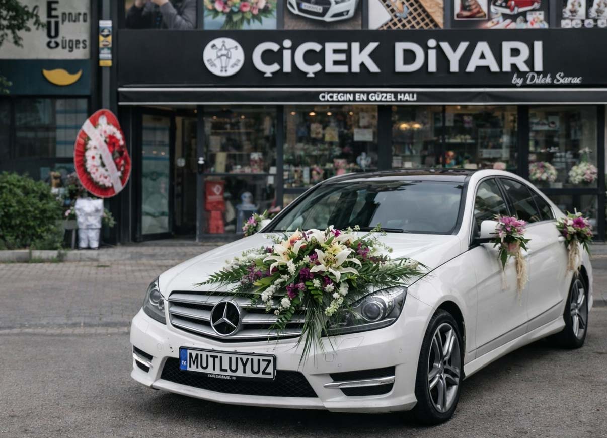 Arka Cama Baş Harf Papatyalı Lüx 