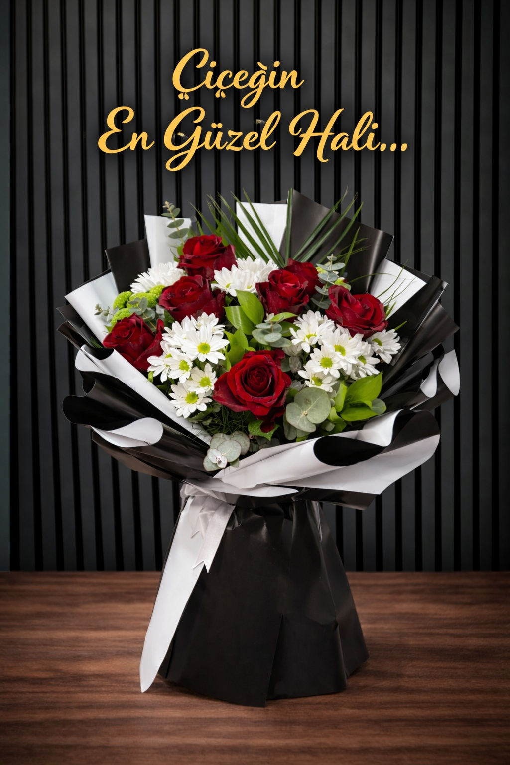 Premium Lüx Ithal Bol Gül Bol Papatya Buketi 