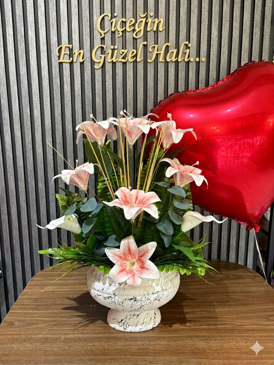 Premium Seramik Saksıda Lilyum Vip Ürün