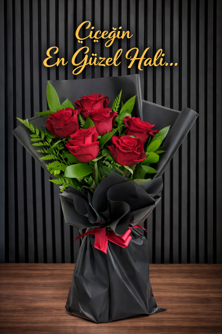 5 Adet Canlı Gül Buketi 