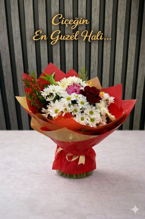 Karışık Premium Çiçek Buketi 