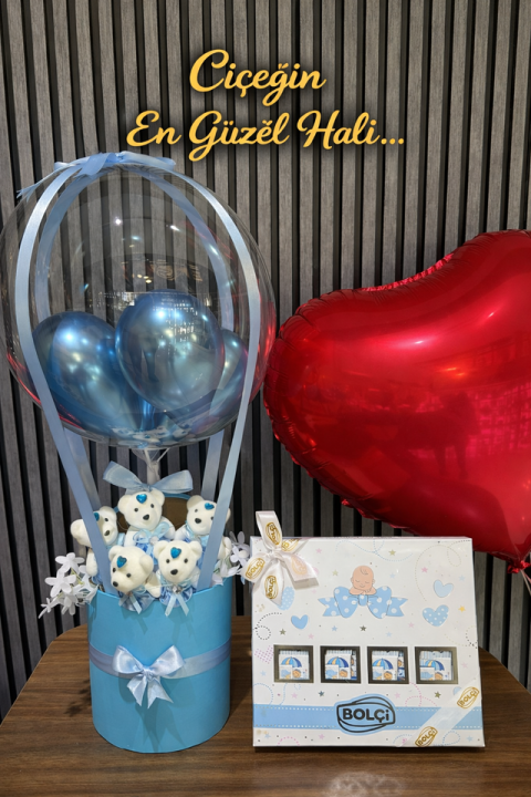 Yeni Doğan Erkek Çocuğu Balon Çikolata Paketi 4